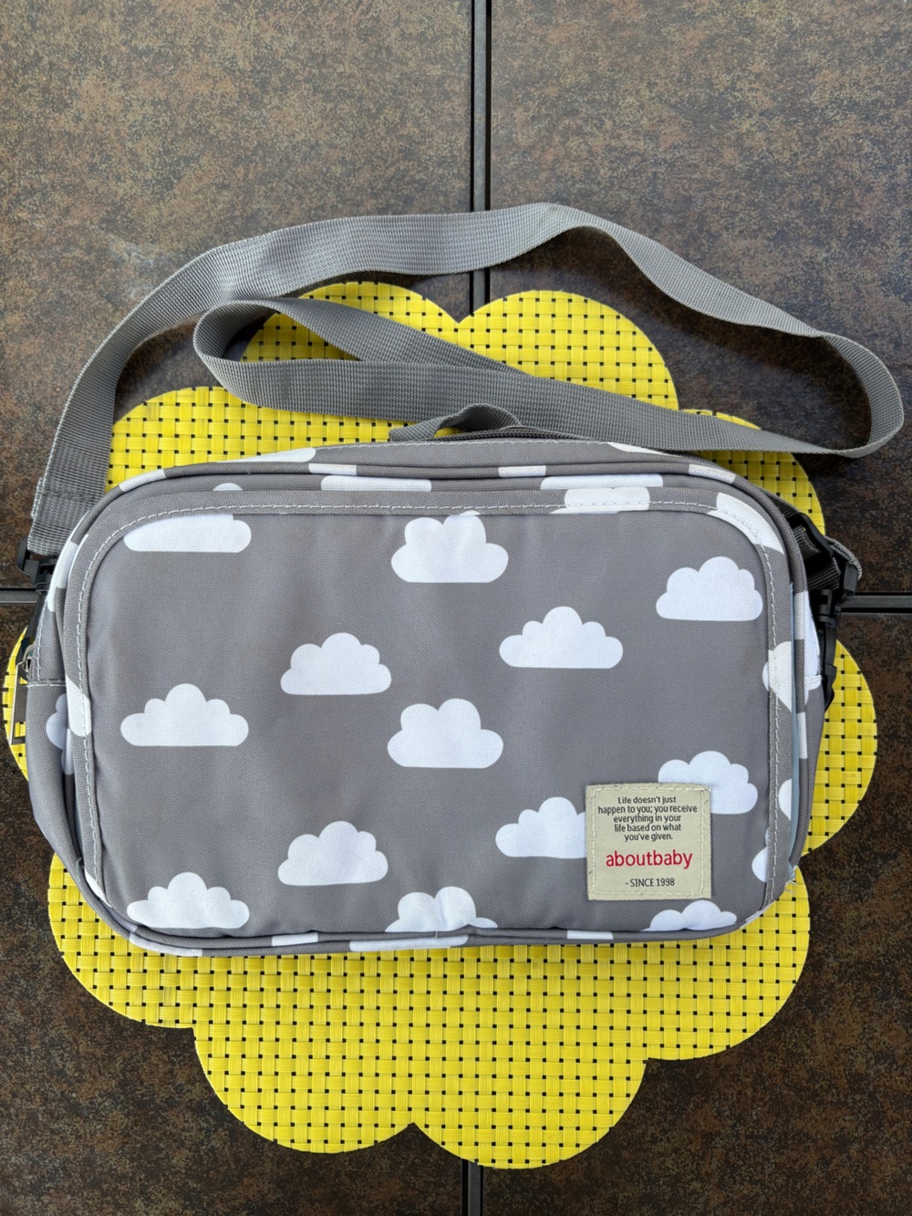 Baby Stroller Bag Waterproof Gray Cloud Pattern